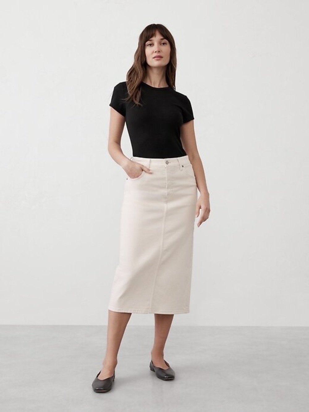 Banana Republic DENIM MIDI PENCIL SKIRT - Picture 5 of 8